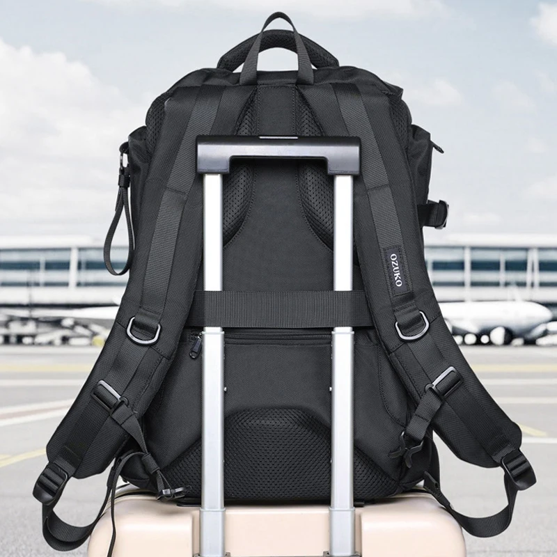 Mochila de viaje para deportes al aire libre, senderismo, Camping, escalada, senderismo, mochila para hombres, gran viaje de negocios, Fitness, bolsas para ordenador portátil universitario - imagen 5