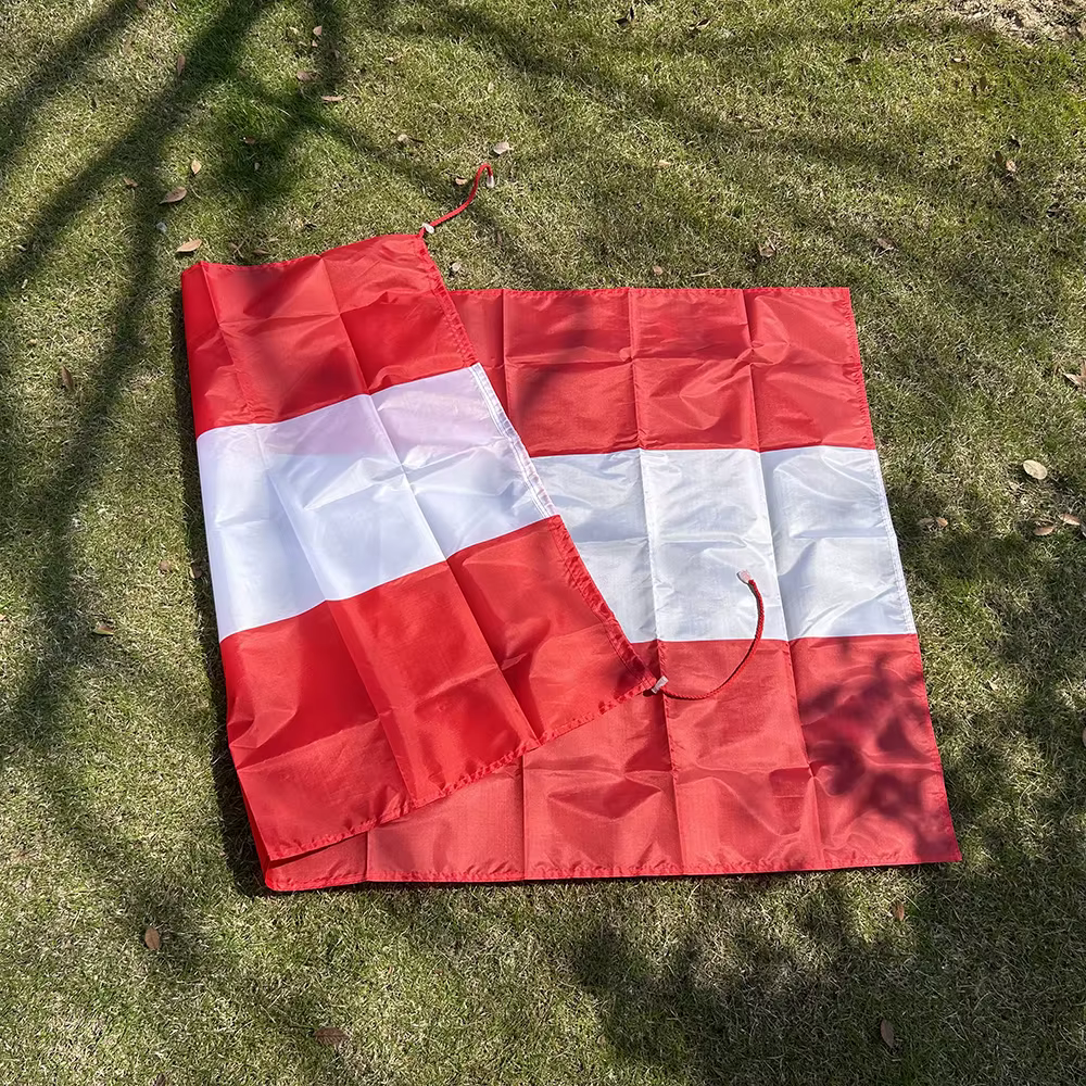 Bandera tipo chal AT de Austria en poliéster super resistente - imagen 5