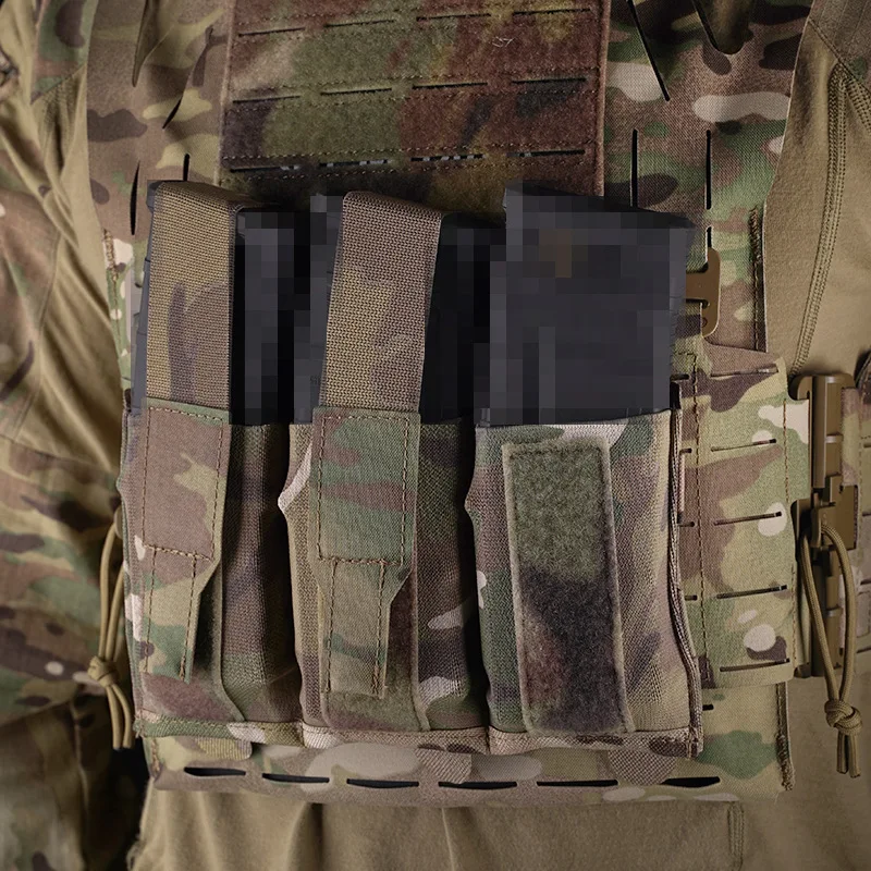 Paquete de accesorios montados en moho, accesorio ligero, Triple pliegue, elástico, camuflaje, 5,56/7,62 - imagen 3