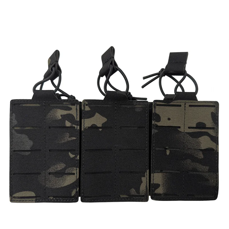 Bolsa de herramientas Molle cortada con láser de nailon 1000D, Triple revista táctica 556 dedicada - imagen 5