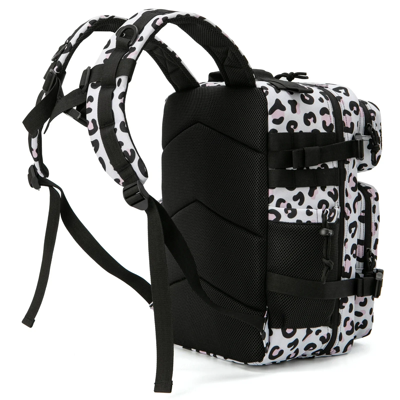QT & QY 25L mochilas tácticas de gimnasio para hombres, mochila Molle de supervivencia con corte láser, bolsa pequeña para insectos, mochila de gimnasio con portavasos duales - imagen 3