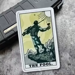 Parche táctico de moral de soldados, divertido parche de gancho y bucle Trubadur THE FOOL, insignia militar, brazalete, pegatinas para mochila, accesorios
