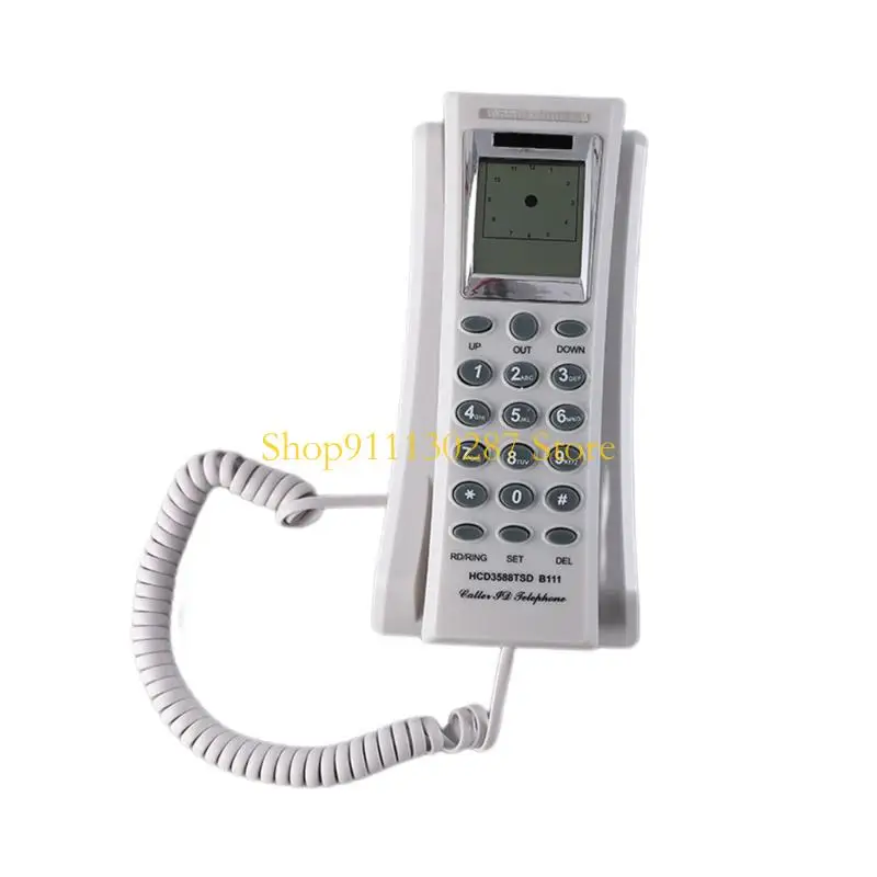 J1HC Mini teléfono pared, teléfono montaje en pared, teléfono fijo con cable escritorio - imagen 4