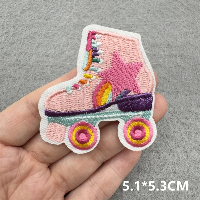 Parches bordados de estrella de helado de cereza para ropa, parches para planchar en la ropa, bricolaje, Parche de dibujos animados para ropa, pegatina - imagen 4