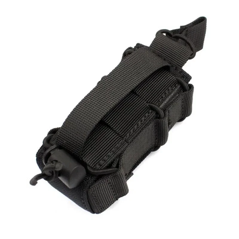 Funda táctica MOLLE para cargador de pistola 9 mm con porta linterna - imagen 3