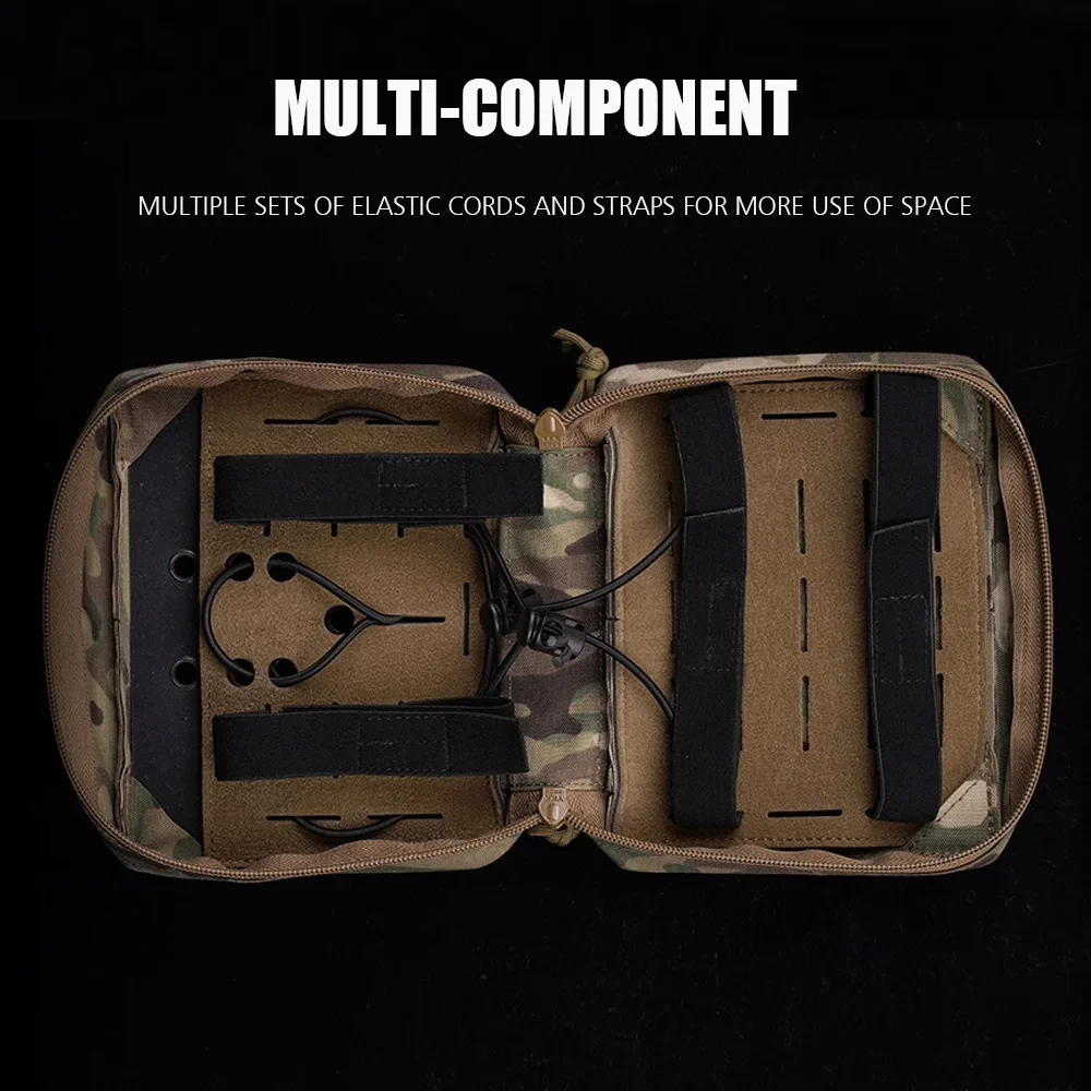 IFAK-Kit de primeros auxilios táctico MOLLE, cinturón de cintura, bolsa de almacenamiento médico de supervivencia al aire libre, chaleco de caza Militar, equipo portador de placa - imagen 3