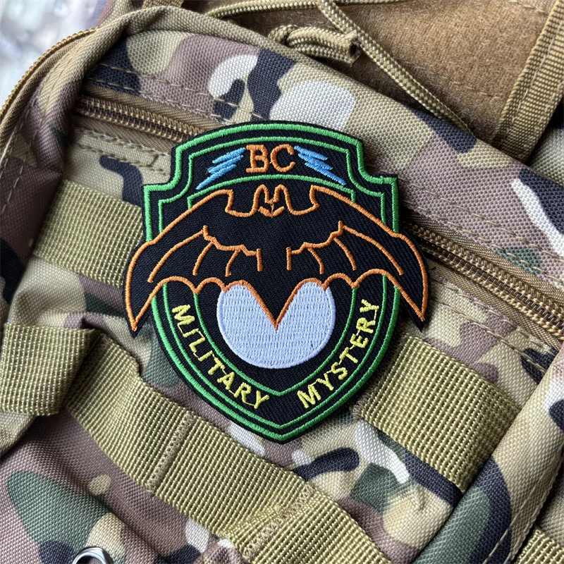 Parche bordado táctico "Chevron Bat", insignias de moral militar, parches con gancho, pegatinas para mochila y ropa - imagen 5