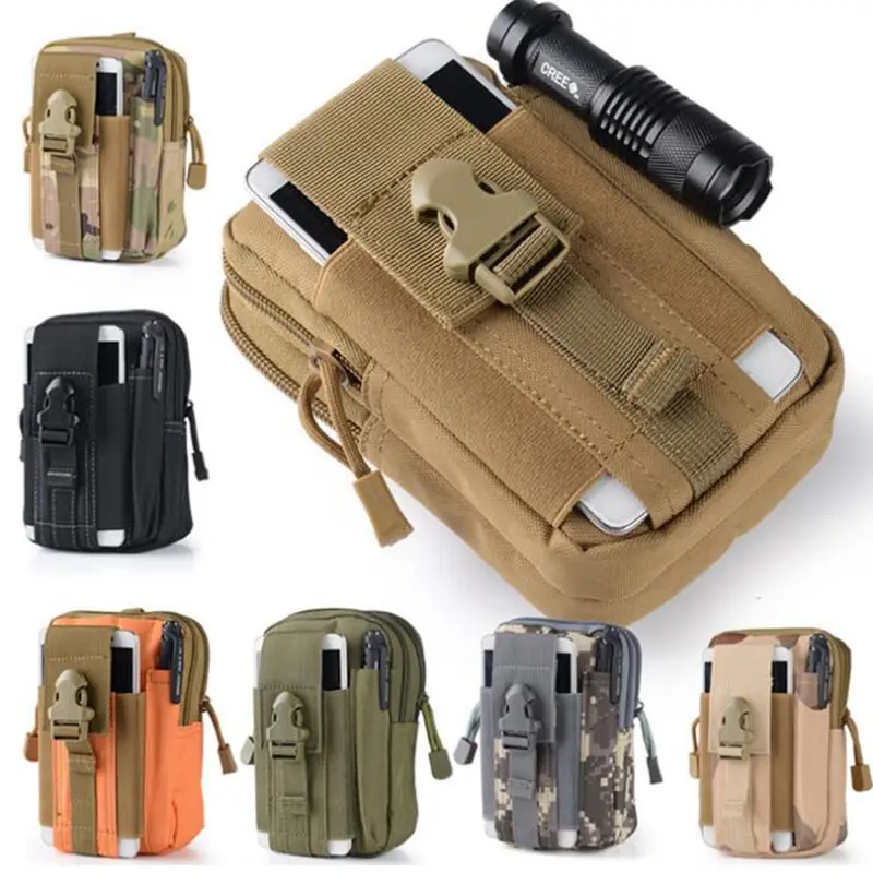 Bolsa táctica para correr Unisex al aire libre, bolsa para teléfono móvil, bolsa militar, bolso pequeño de caza, cinturón, Bolso pequeño - imagen 2