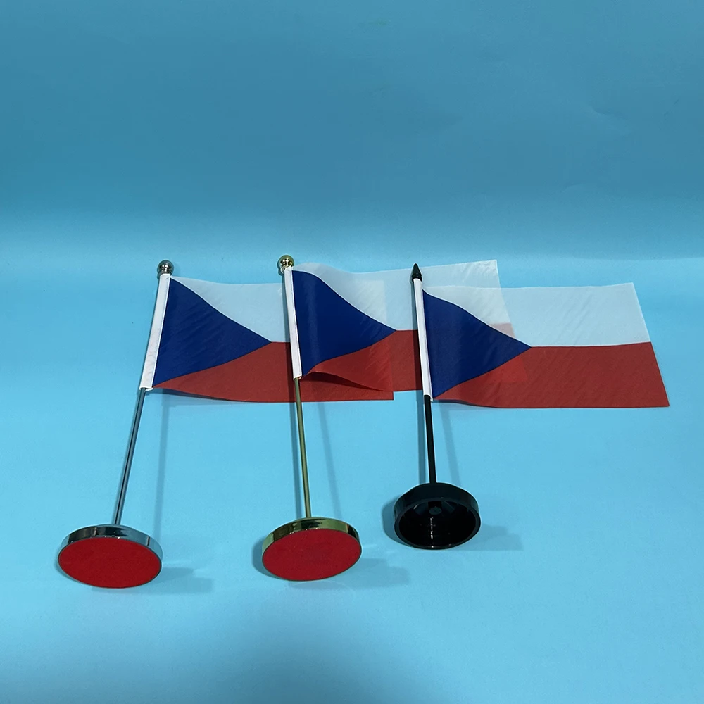 BANDERA DE SKY, bandera de escritorio de oficina de la República Checa, 14x21cm, poliéster CZ, bandera nacional checa, adornos de escritorio, banderas - imagen 3