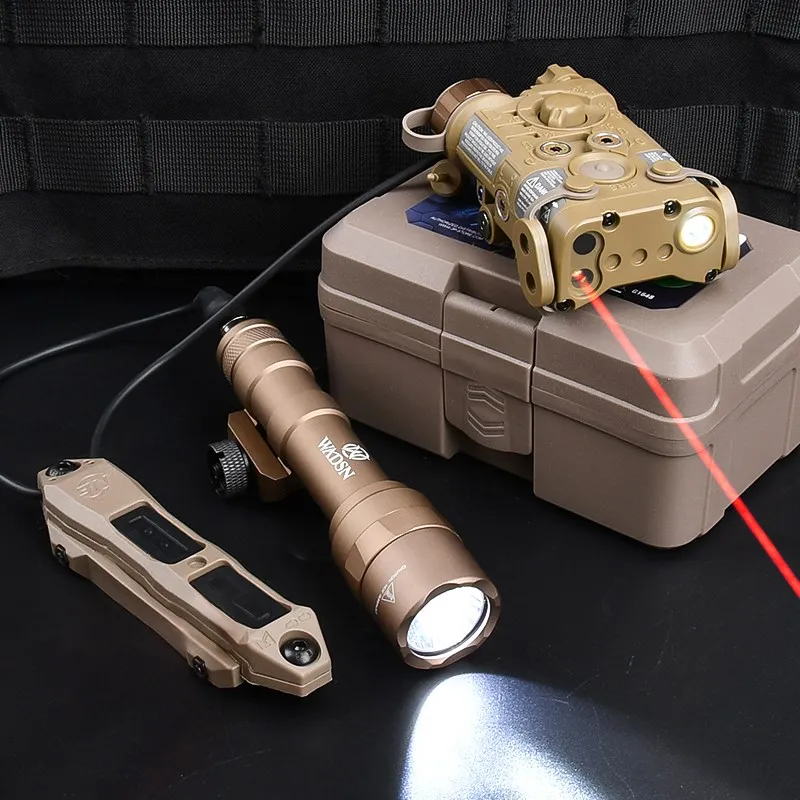 Tácticas NGAL rojo verde azul indicador luz LED blanca M600 M600U linterna 800 lúmenes caza interruptor de presión de doble botón - imagen 3