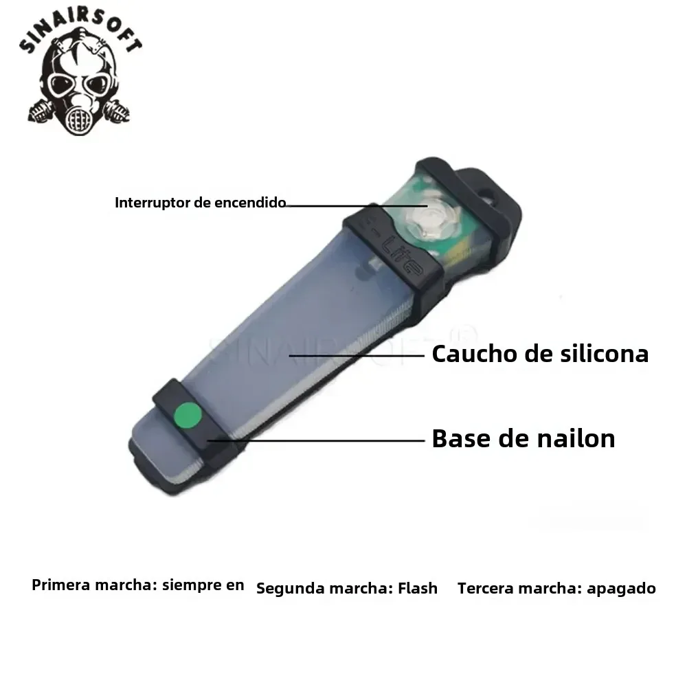 Casco táctico FMA, luz intermitente de seguridad, estroboscópica IR, equipo impermeable para exteriores, luz de señal de supervivencia, lámpara para senderismo y ciclismo - imagen 5