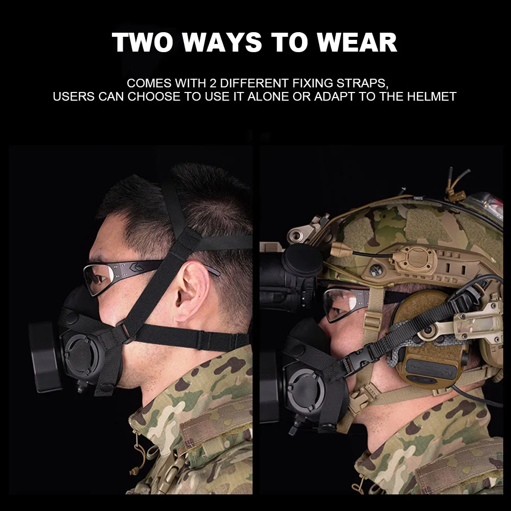 Máscara de gas táctica versión comunicación para airsoft y caza - imagen 5