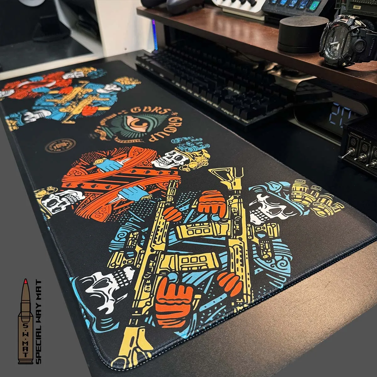 Alfombrilla de ratón táctica de estilo militar, alfombrilla de escritorio para entusiastas militares, alfombrilla de equipo, alfombrilla de trabajo GBRS EDC FOG - imagen 4