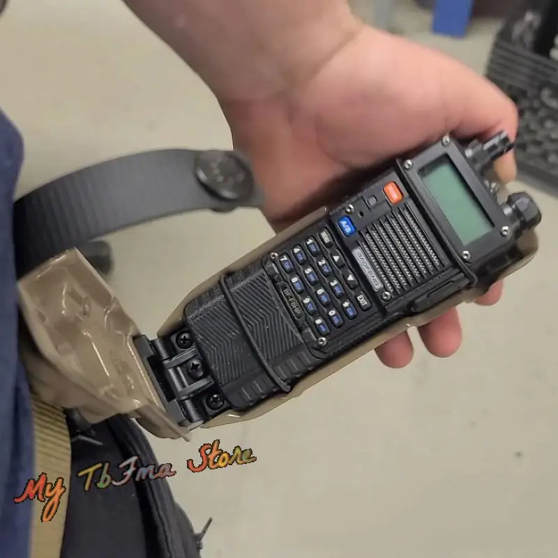 Kydex funda de interfono táctico, expansión de batería Ropen Uv5R, abrir y cerrar, bolsa de almacenamiento, caja larga - imagen 4