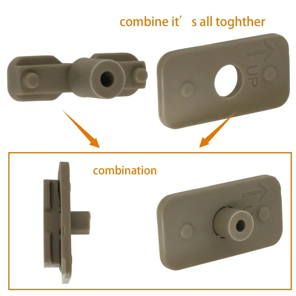 Adaptador de riel de soporte para casco de auriculares tácticos, convierte en casco de Wendy Compatible, casco MLOK y accesorios de soporte para casco ARC - imagen 3