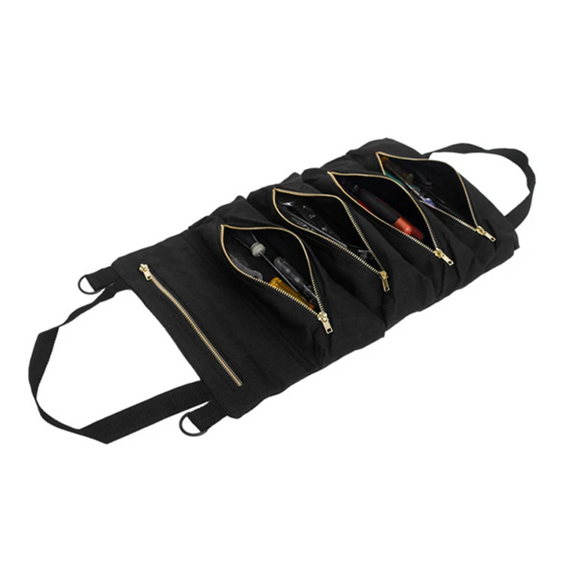 Bolsa de almacenamiento de asiento trasero ajustable para maletero de coche, herramientas multiusos tácticas, bolsas enrollables, organizadores traseros de asiento de automóvil al aire libre - imagen 4