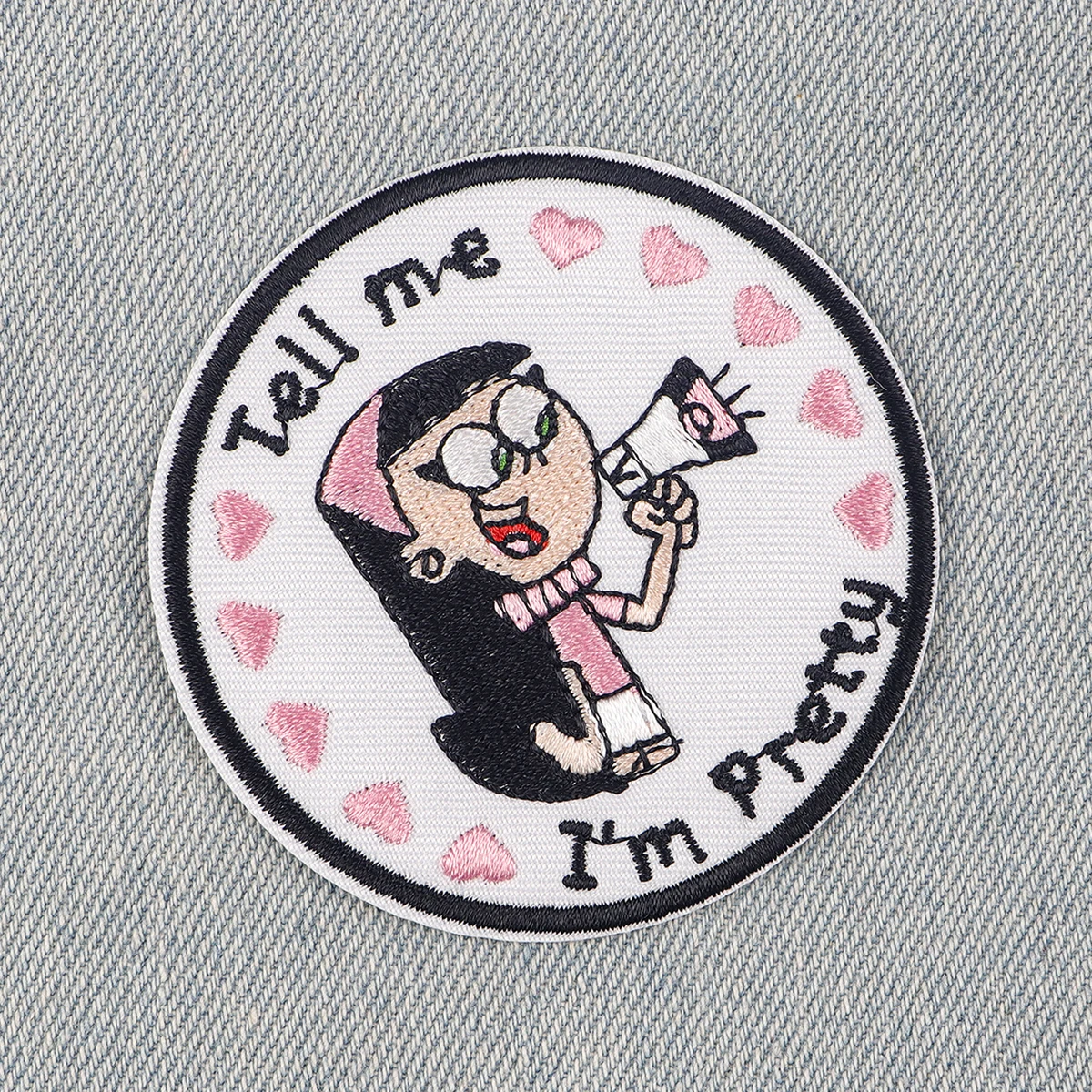 Parche de niña bonita, parches bordados de dibujos animados para ropa, DIY, en la ropa para planchar, coser - imagen 3