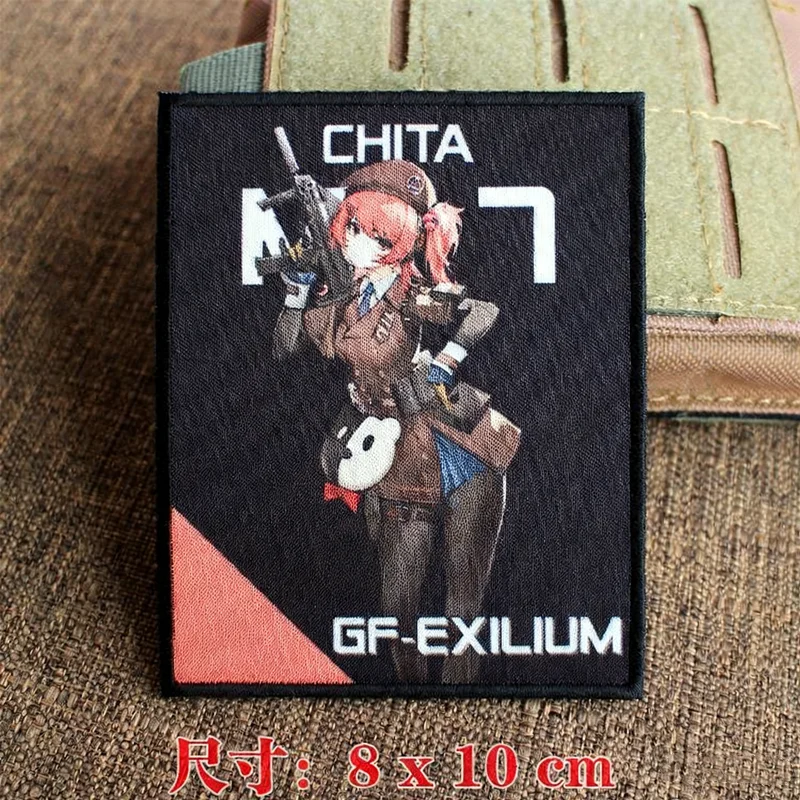 Meisjes Frontline Patch Gedrukt Voymastina AK15 Springfield M1903 ALVA AN94 LEIA UMP45 Tactische Armbanden voor Kleding Tas Decor - imagen 5