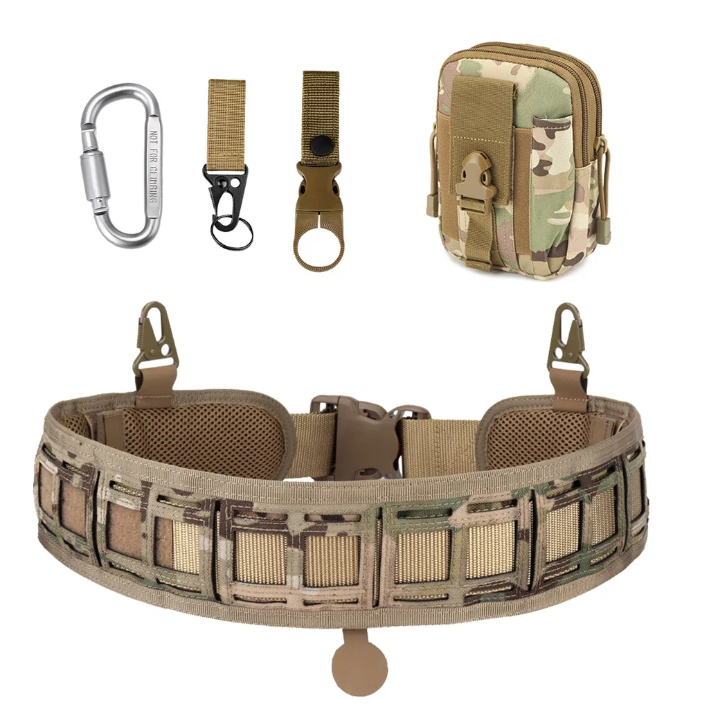 Cinturón táctico Molle, conjunto de cinturón de batalla, tiro de Paintball, juego de combate, cinturón, equipo para deportes al aire libre