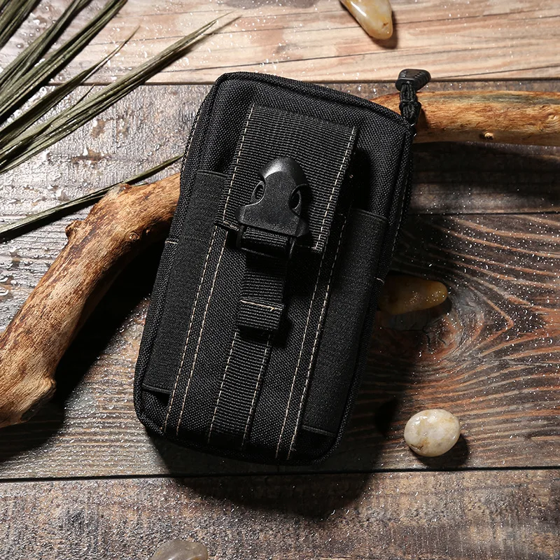 Riñonera móvil táctica de lona Vertical, bolsa deportiva de camuflaje táctico multifuncional, bolsa con cinturón de camuflaje táctico, bolsa para correr al aire libre - imagen 5