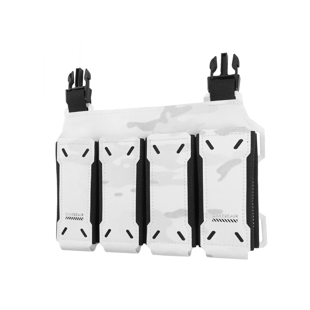 Bolsa táctica para revistas, portador Molle triple cuádruple, chaleco táctico Airsoft, accesorios para caza y acampada, Realse rápido - imagen 4