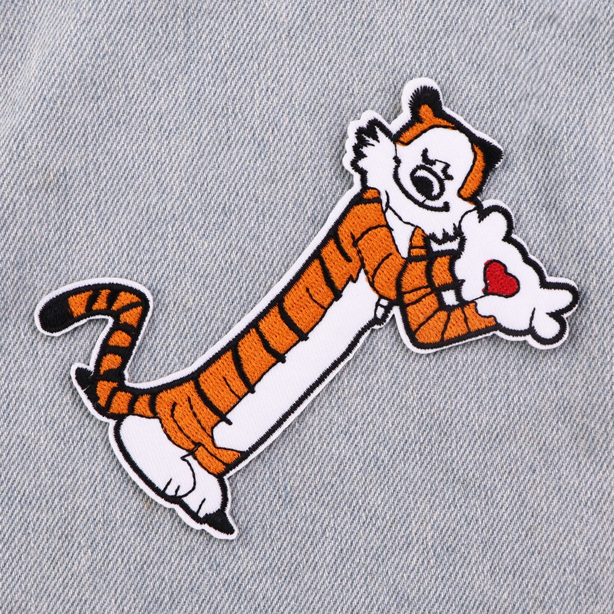 Parche de tigre para planchar ropa, parche bordado de animales de dibujos animados, accesorios de ropa - imagen 4