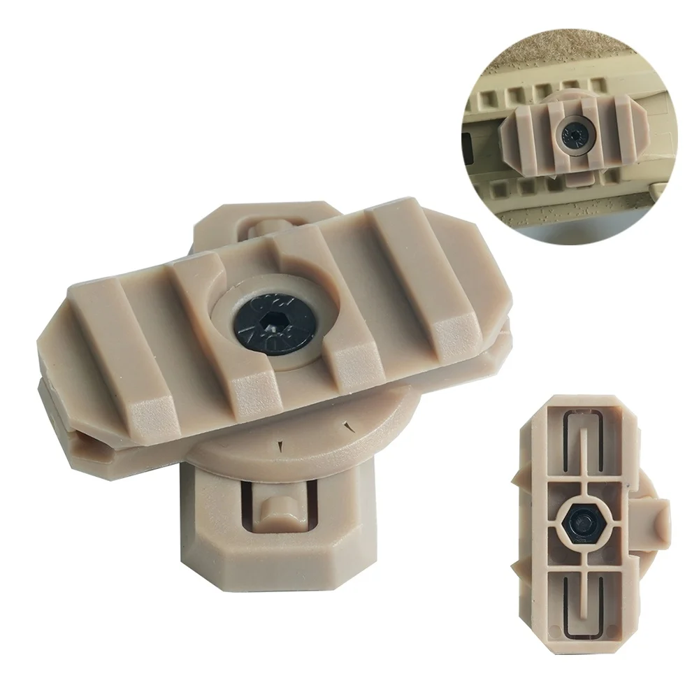 BOOIU-Lámpara adaptadora de riel lateral, soporte para casco táctico ajustable 360, nailon giratorio para casco Airsoft, accesorios adaptadores de caza - imagen 3