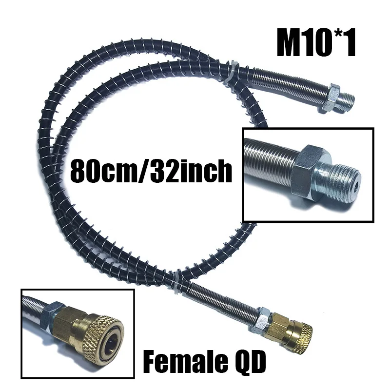 Bomba de alta presión Macroline manguera remota línea HPA M10 * 1 neumática recarga de aire accesorios de nailon - imagen 2