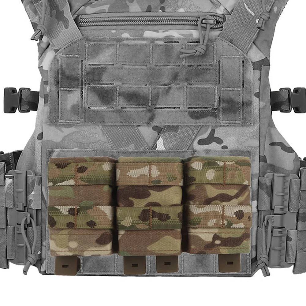 Bolsa para revistas FAST Triple 5,56, chaleco táctico MOLLE mediano, Panel frontal M4 KYWI MAG, bolsa de soporte para caza, equipo Airsoft