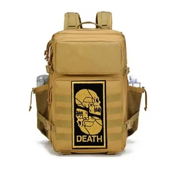 Parche táctico calavera Death bordado con velcro para chaleco