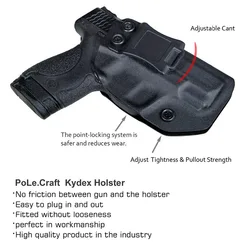 La funda para pistola Kydex IWB es Smith & Wesson M&P Shield 2.0 de 9 mm. Funda para pistola 40 S&W, transporte oculto con bolsa para revistas de 9 mm
