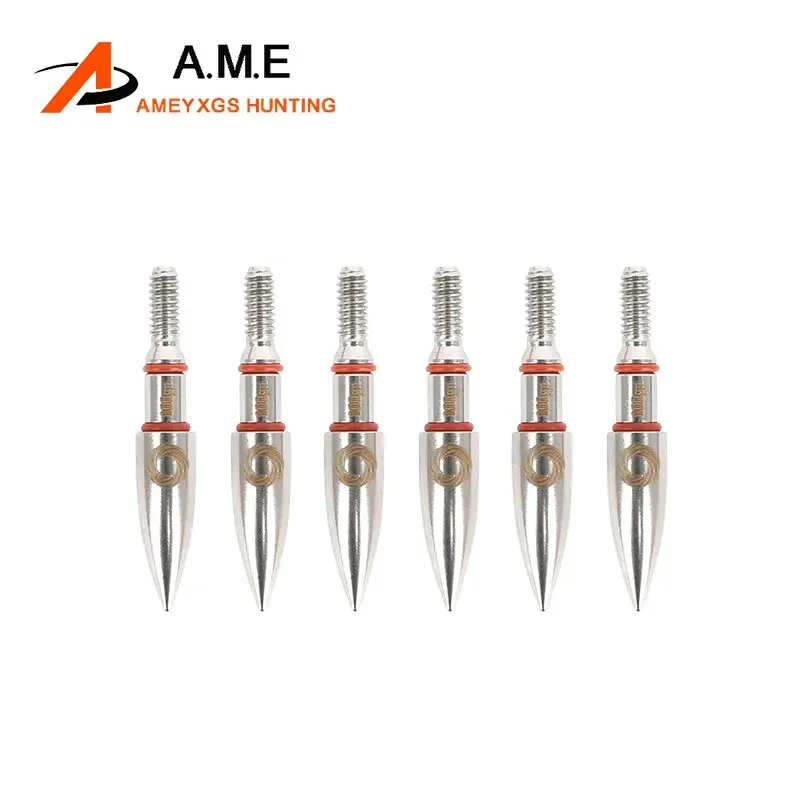 Puntas de flecha de tiro con arco de 100 granos, 6/12/18/24 Uds., punta de flecha de aleación ID 62mm OD 7,08/7,2/7,4/7,6mm, punta de flecha para caza y arco