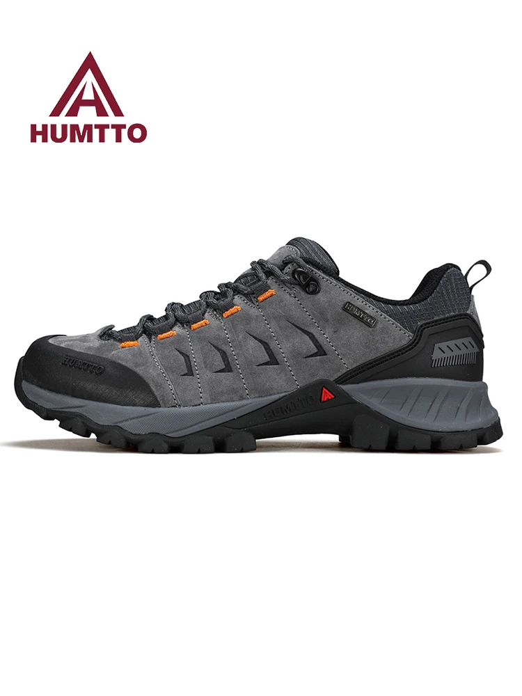 HUMTTO zapatos de senderismo de piel de vaca para hombre, zapatillas impermeables de invierno para mujer, botas de caza, zapatillas deportivas transpirables para trabajo, zapatos de trekking en el tobillo - imagen 5