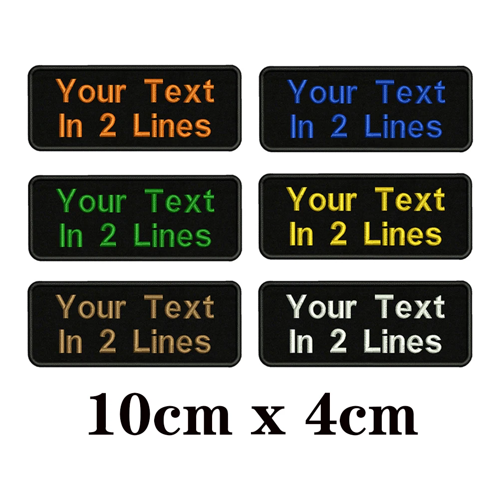 Parche de nombre personalizado para chevrons, banda para planchar o con gancho bordado, 10x4cm, 1 unidad