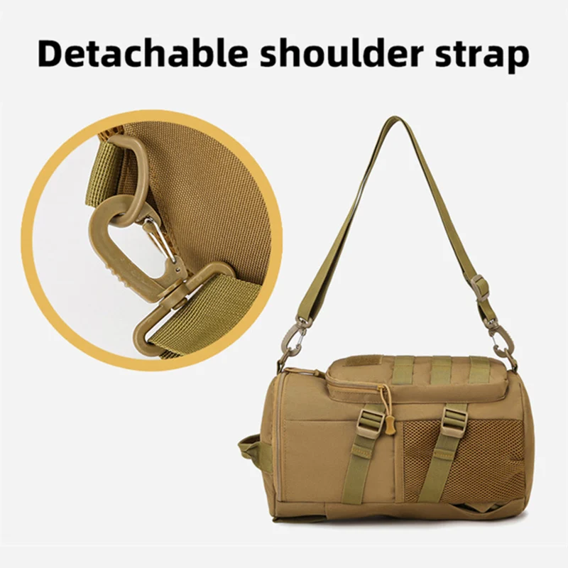 Bolsa táctica de pecho para escalada, senderismo, Camping, pesca, ciclismo, bolso de hombro tipo bandolera, riñonera de entrenamiento para viajes al aire libre y deportes - imagen 5