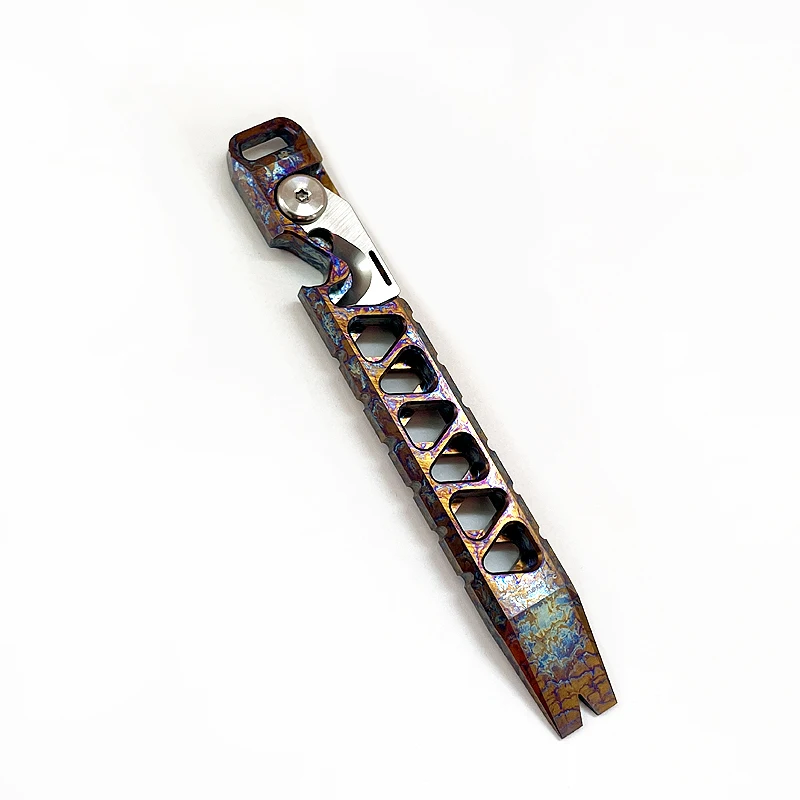 Herramienta de destornillador de barra multifunción Edc de aleación de titanio - imagen 4