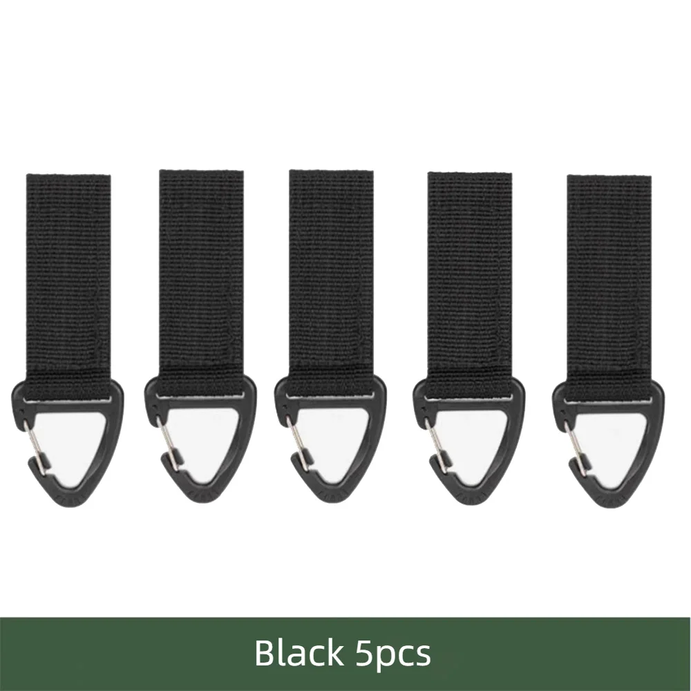 Clips tácticos multifunción de nailon, juego de 1/5/10 Uds., hebilla de mosquetón para mochila, cinturón, llavero, gancho de correas para acampar y hacer senderismo - imagen 3