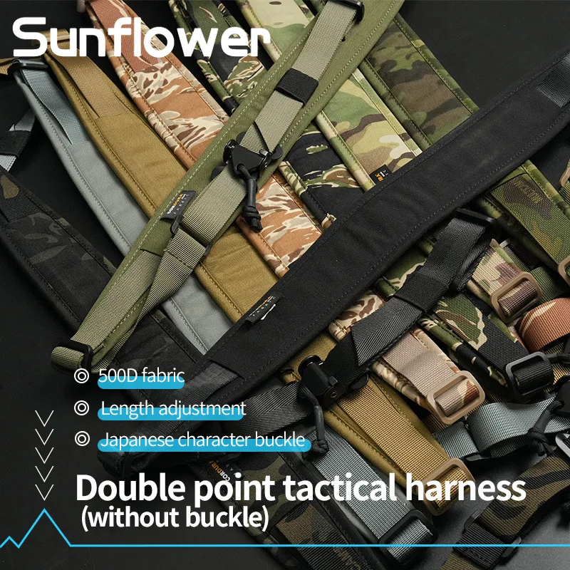 Correa táctica QD Sling 500D, correa táctica multifunción de nailon, accesorios de hombro portátiles para caza al aire libre de 2/1 puntos - imagen 3