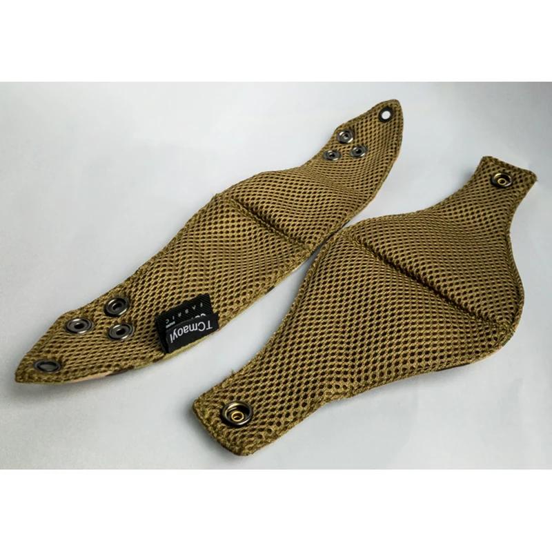 Protector facial táctico de media cara, máscara de conducción de doble capa, Camuflaje - imagen 3