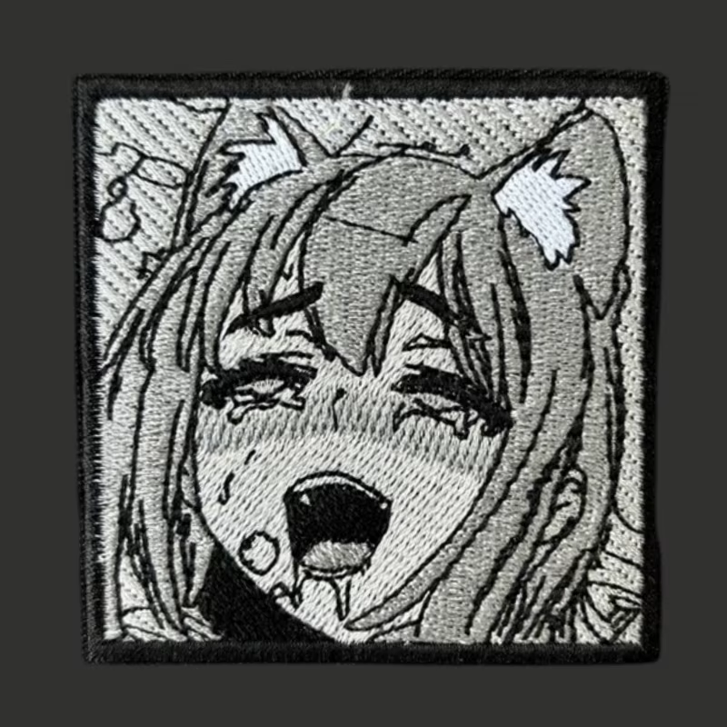 Parche táctico bordado estilo anime moral con velcro gancho y bucle