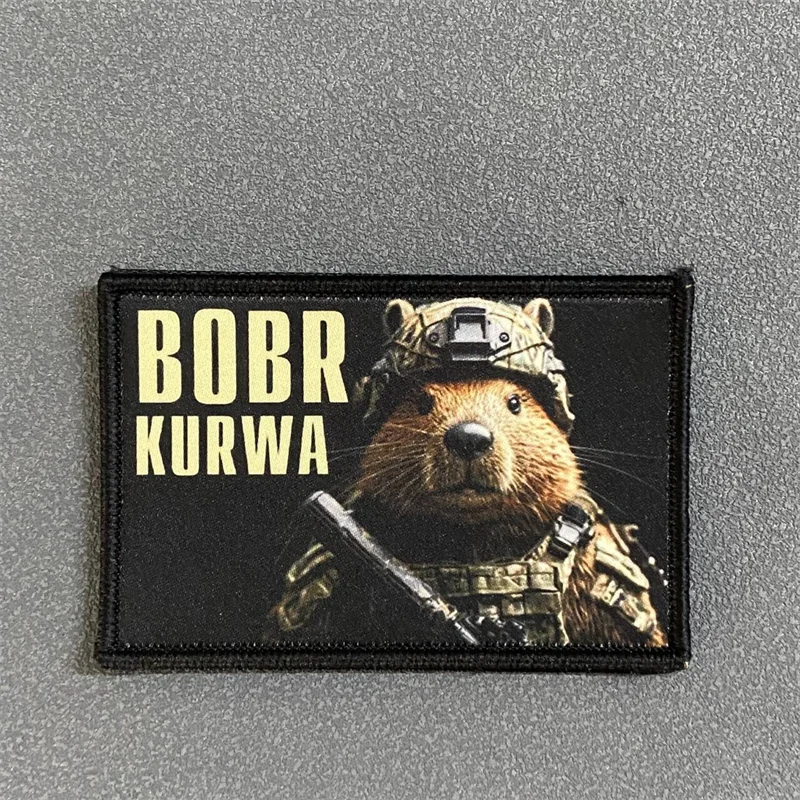 Parche de animales divertido, insignia con estampado de moral militar táctico, brazalete con gancho y bucle, mochila, ropa, pegatina decorativa, brazalete - imagen 5