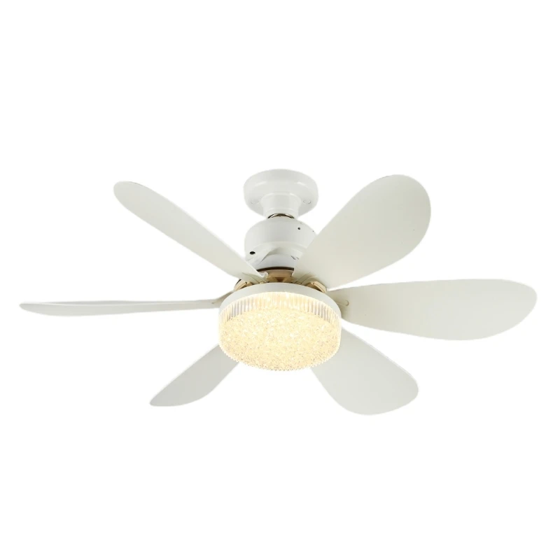 Ventilador techo interior 16,5 pulgadas con luz, 6 aspas, velocidad y brillo ajustables, envío directo - imagen 5