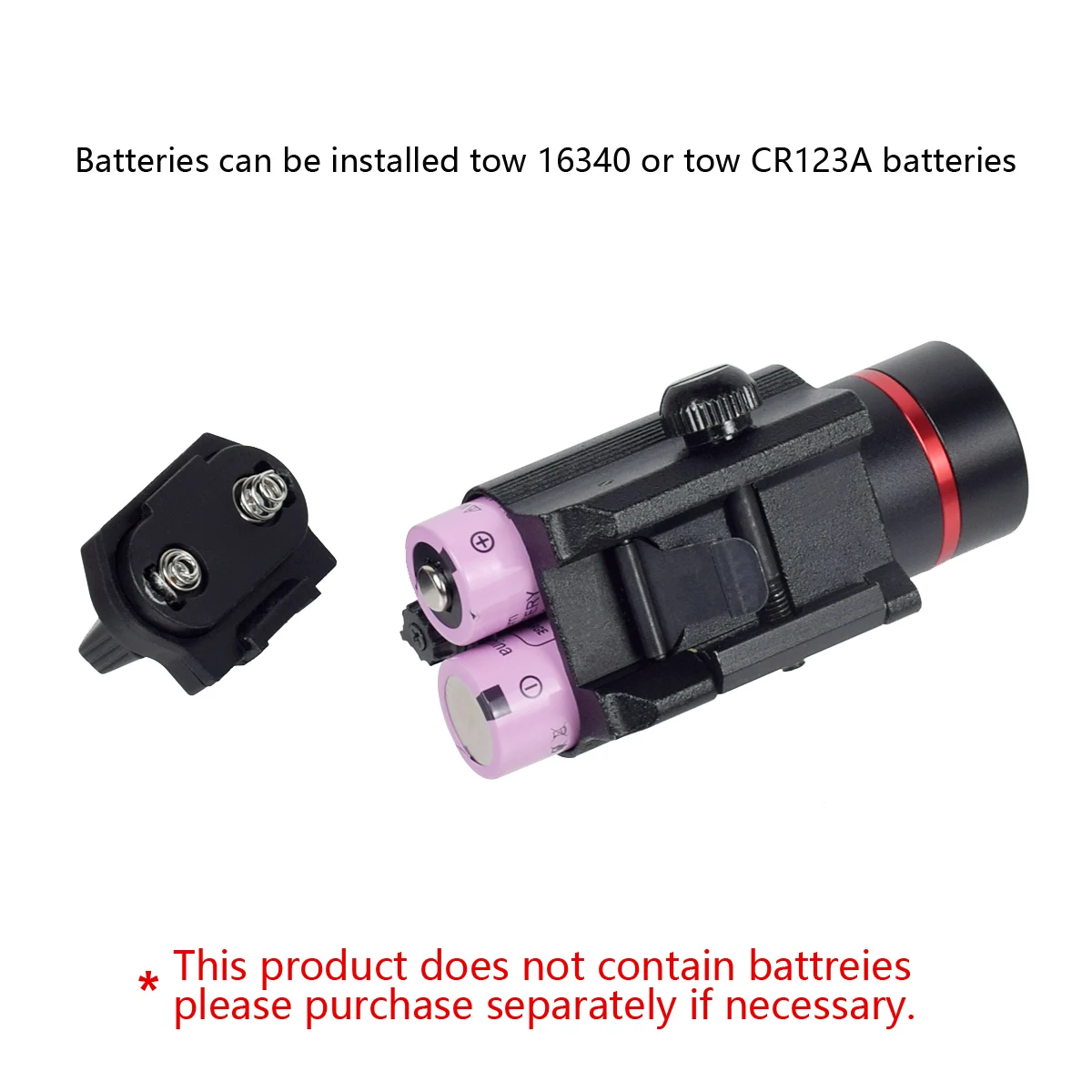 Combo de linterna LED táctica, mira láser verde y roja, armas de pistola Airsoft, luz de explorador para Rifle de riel Pictinny de 20mm AR15 - imagen 4