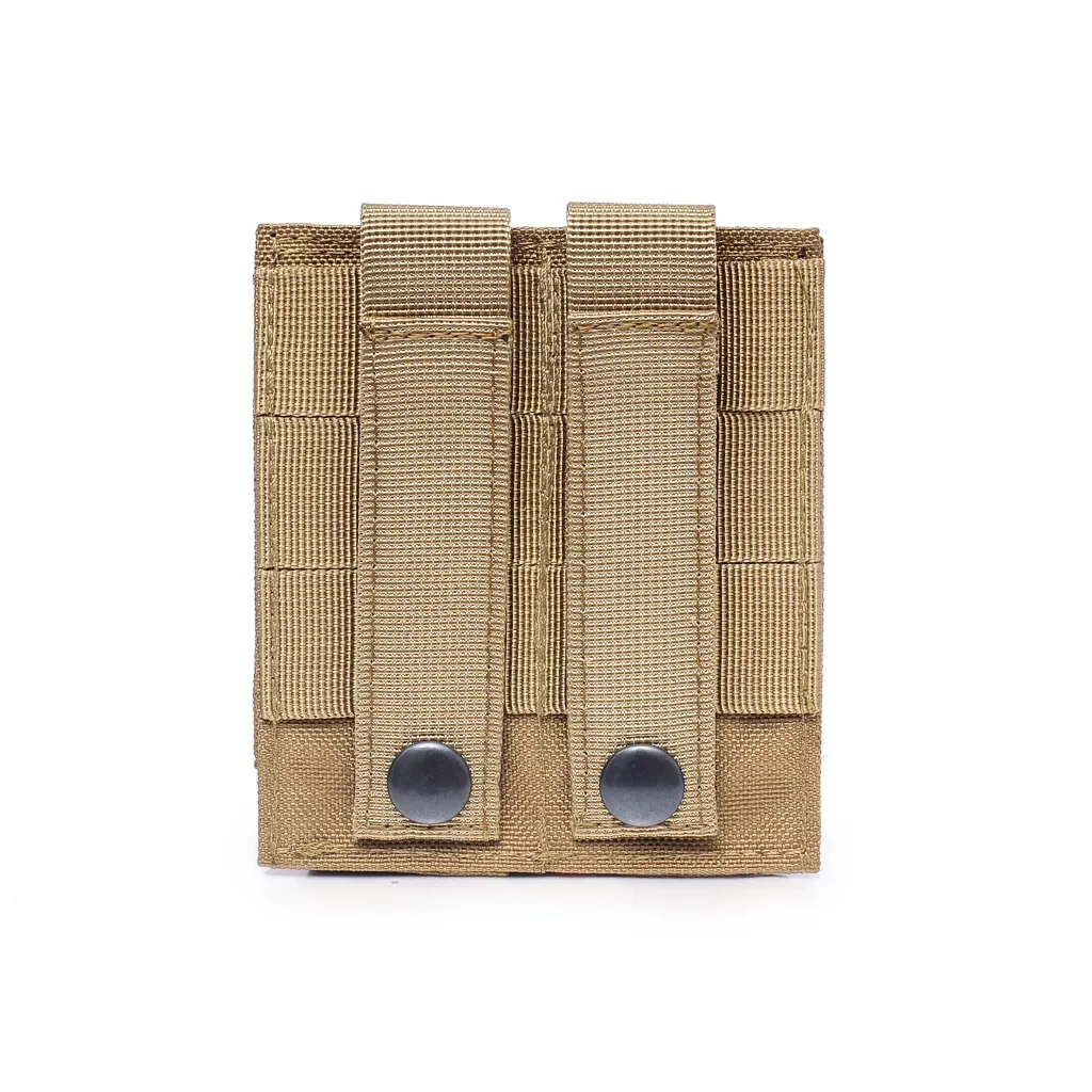 Molle táctico doble bolsillo para revistas 9mm pistola doble revista bolsillo cinturón bolsa multiherramienta - imagen 4