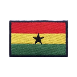 Parche bordado bandera Ghana táctica con velcro para brazalete