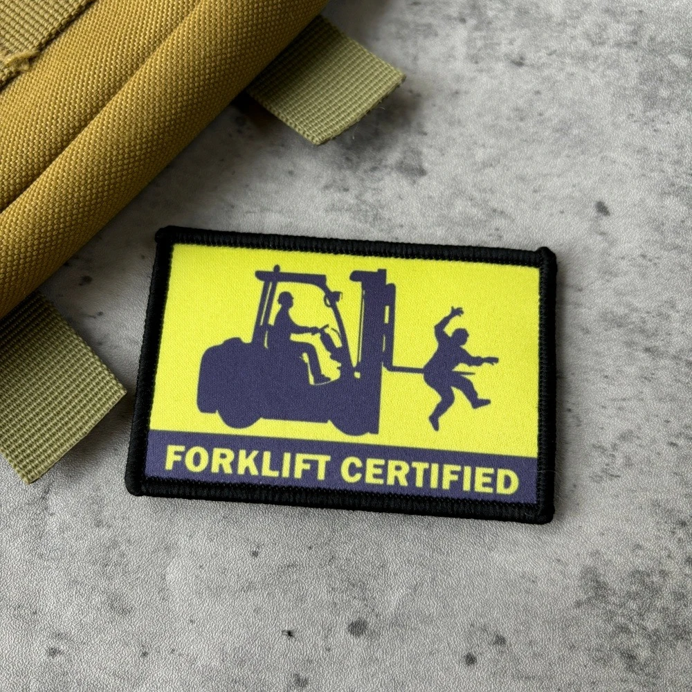 Parche táctico Meme certificado para montacargas, parches divertidos de gancho y bucle, brazalete de EE. UU., insignia de moral del ejército militar, pegatinas para mochila - imagen 2