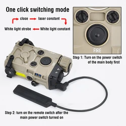 Linterna táctica Airsoft OGL versión de nailon, punto rojo, láser verde y azul de puntería, indicador LED blanco, linterna de caza para armas, linterna escout