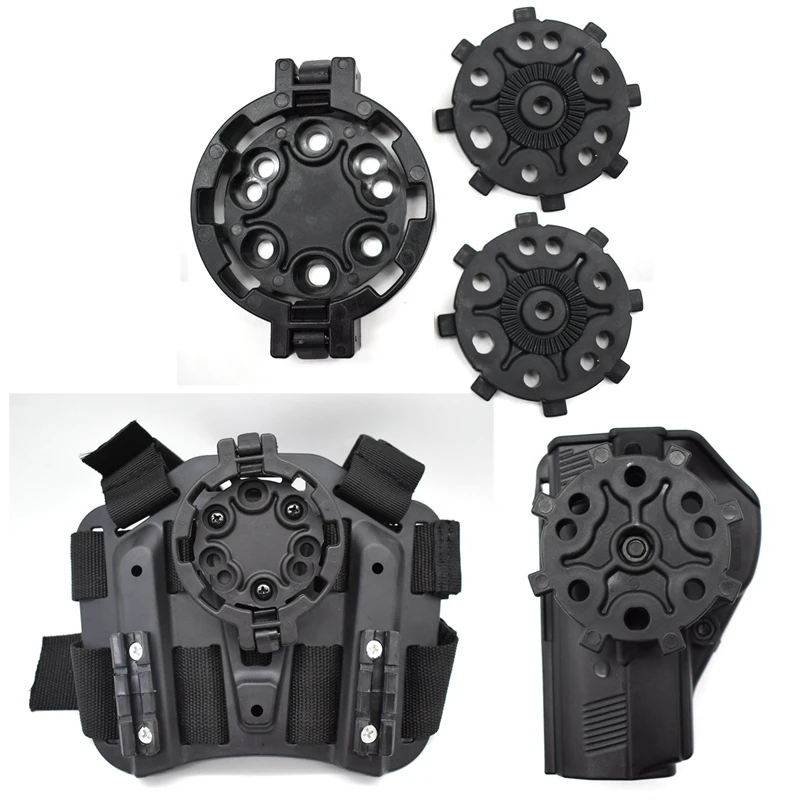 Funda para pistola de caza Molle, Kit de desconexión rápida, ángulos de 360 grados, funda de plataforma, chaleco adaptador para G 17 19 22 23/Beretta M9 - imagen 3