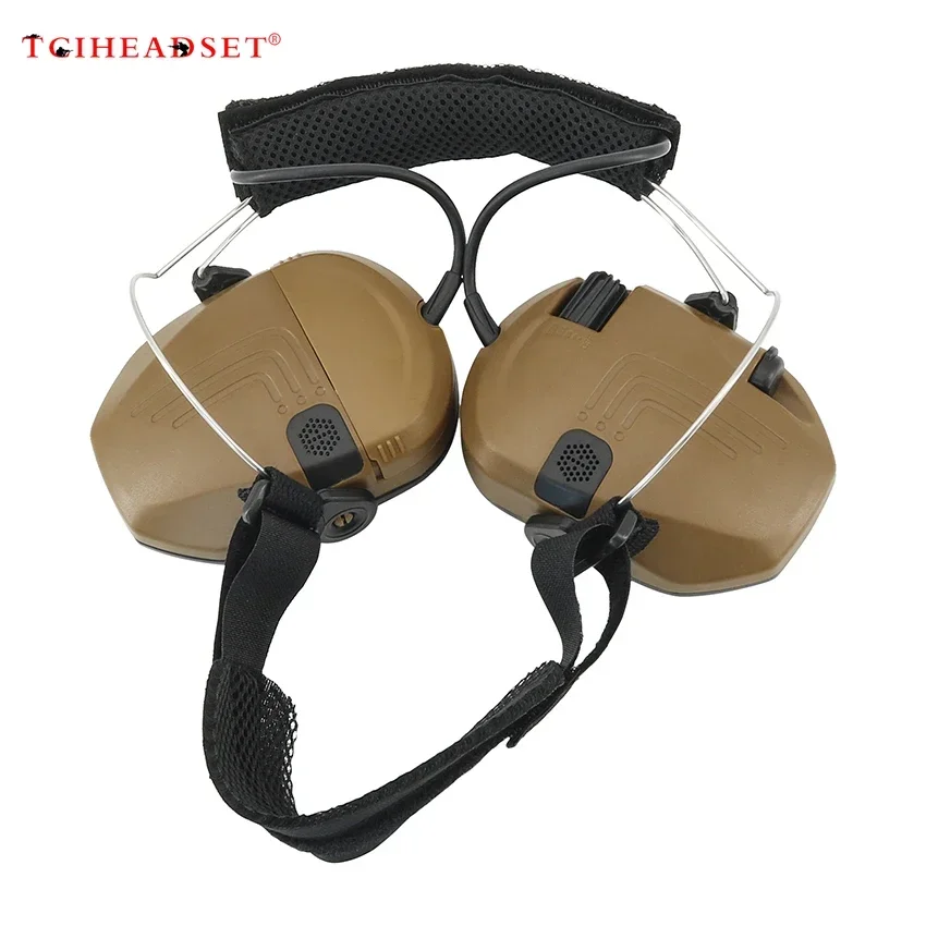 TCIHEADSET-auriculares de montaje trasero para Tiro Táctico airsoft, protección auditiva, almohadillas de gel para los oídos, novedad - imagen 5