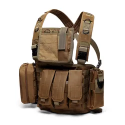 Chaleco táctico de reconocimiento MOLLE RRV – Camuflaje CS con bolsillo EDC